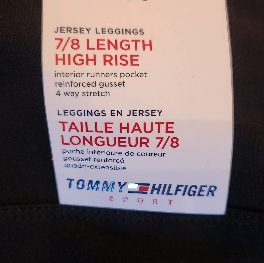 Tommy Hilfiger Jersery Black Leggings High Rise Size Small - Picture 8 of 9